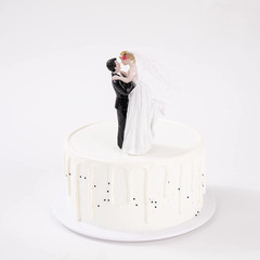Modern Wedding Cake Toppers Bride and Groom Handmade Figurine for Decoration,…