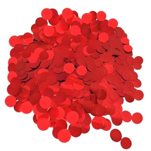 Metallic Foil Confetti 8000 Pcs Shiny Round Table Confetti for Fill Balloon Red