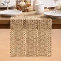 MLMW Boho Table Runner 72 inches Farmhouse Rustic Vintage Home Decor Burlap D…