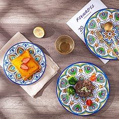 Melamine Dinnerware Set – 12 Pcs Dishware DurableOutdoor Plastic Plates Bowls