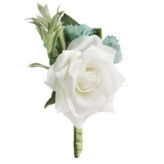 Boutonniere Brooch Flower Bridegroom Groom Men’s Boutineer with Pin for Weddi…