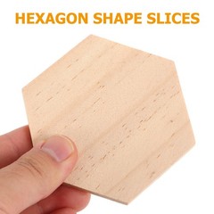 25Pcs Durable Wood Hexagon Ornaments Smooth Surface for Wedding Party Decor