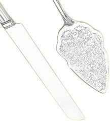 Silver Wedding Cake Serving Set Elegant Cutting Knife Server Party Event Use