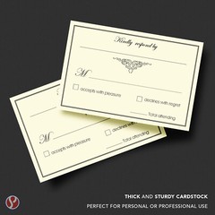 RSVP Wedding Return Cards and Envelopes, Natural Cream, 4 x 6 (A6), 50 Per Pack