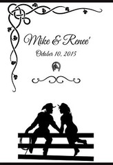 10 Personalized Country Western Vellum Wedding Luminaries Centerpieces Decor #2