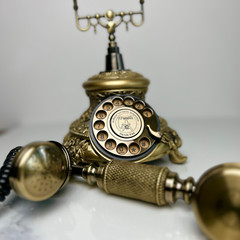 Vintage Wedding Audio Guestbook Gold Recorder Reusable Guest Book Phone Wedding