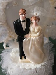 Vintage -1980 Coast Novelty – Made in New Zealand- Wedding Cake Topper w/ Heart