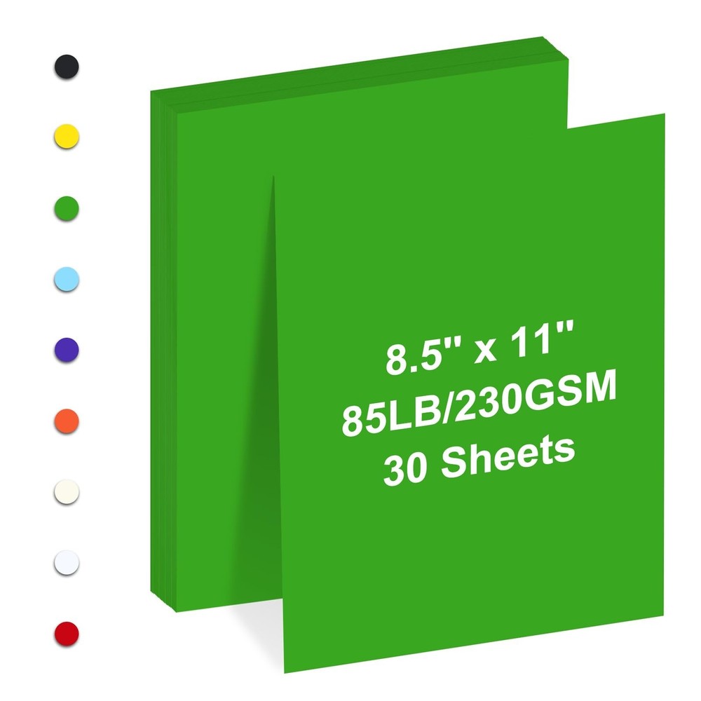Cardstock 8.5″ x 11 «,Cardstock Paper 85 lb/230 gsm,Dark Green Card Stock for…
