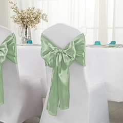 Pack Satin Table Runner 12 x 108 Inch, Smooth Table Runners for 24 Sage Green