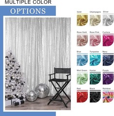 Versatile Red Sequin Curtain Set 2FTx8FT – Perfect for Parties & Celebrations