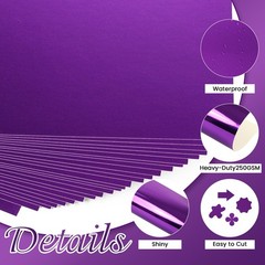 24 Sheets Purple Metallic Cardstock Paper 8.5 X 11″, x 11,
