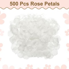 500Pcs, Artificial Rose Petals Fake Silk Flower Petals for Wedding Pure White