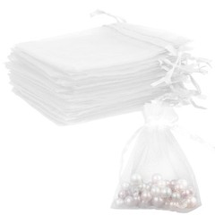50PCS Sheer Organza Gift Bags 3x4in Drawstring Party Favor Jewelry Pouches 50pcs