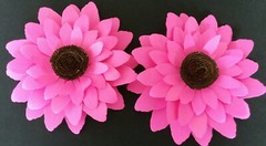 Paper Flower Wedding Party Nursery Wall Decor Shower Hot Pink Sunflower 2 Pieces