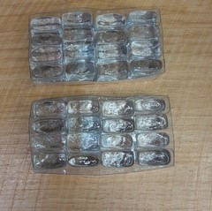 16 Pottery Barn Place Card Holders Clear Glass Cubes Wedding Shower Display Set