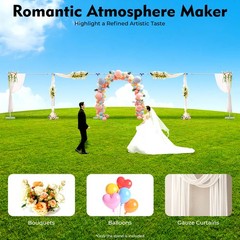 Wedding Silver/Purple Decoration Stand Rectangle Party Backdrop W/ Pedestal