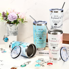 12 Employee Appreciation Gift Sets – Inspirational Tumblers & Keychains
