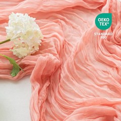 1 Pack Peach Coral Cheesecloth Table Runner 10ft Boho Cheese Cloth Table