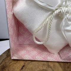 Hortense B Hewitt White Brocade Ring Bearer Pillow Tassel Satin NIB