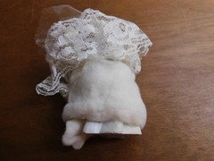 Vintage 1950 Bride Groom Cake Topper Wm Lewin Lace Skirt