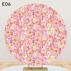 Flowers Wall Round Photography Background Wedding Arch Stand Cover Backdrop