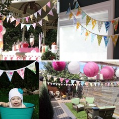10M/33Ft Multicolor Bunting Banner Wedding for Birthday Baby Shower Party Decor