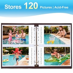 30 Pack 5×7 Photo Album Refill Pages for 3 Ring Binder,Ultra-Clear Photo Slee…