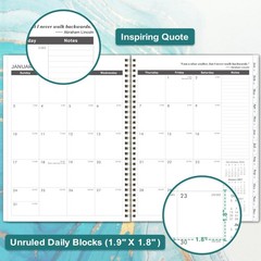 2027-2028 Monthly Planner – Jan. 2027 to Dec. 2028, 9″ x 11″, Spiral Bound Wi…