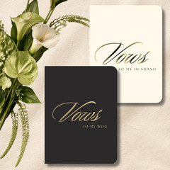 Vow Books His and Hers – Wedding Vow Book, 24 Lined Pages, Soft Touch Cover with