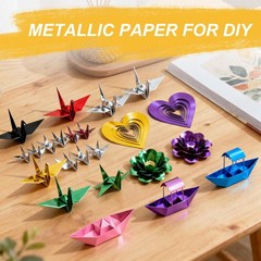 60 Sheets 15 Colors 8.5″ x 11″ Metallic Foil Paper 120gsm/32lb | Mirror Paper…