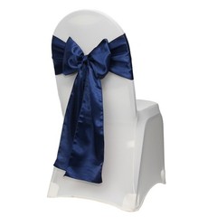 YCC Linens – Satin Chair Sashes Ribbon Bow Wedding Banquet Decor (Pack of 10)