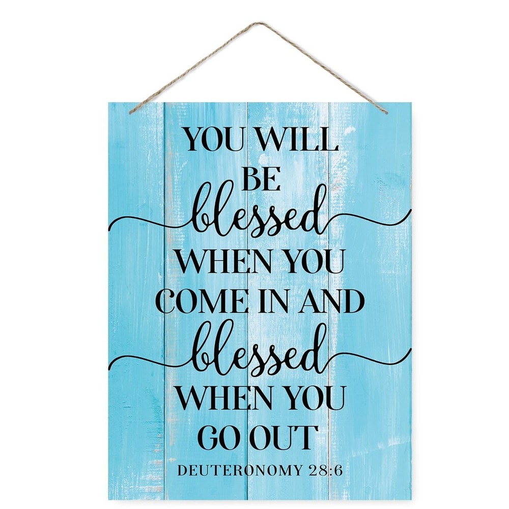 Religious Decor Sign, You will Be Blessed When You Come In Sign, Rustic Woode…