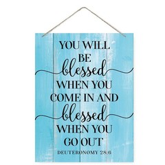 Religious Decor Sign, You will Be Blessed When You Come In Sign, Rustic Woode…