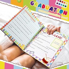 School Memory Book Photo Album for Kids, School Years Keepsake Book Polka Dots