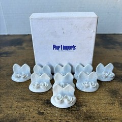 Set Of 9 Floral Ceramic Wedding Card Holders – White W Flowers Pier 1 Imports