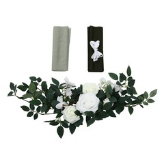 Wedding Chair Back Flowers Artificial Prevent Fading Wedding Chair Decorations.