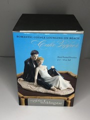 WEDDINGSTAR WEDDING CAKE TOPPER COUPLE ON THE BEACH New In Plastic In Box