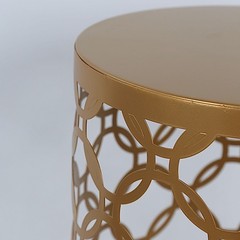 3 Gold Metal Cylinder Plinth Pedestal Stands Wedding Party Decorations