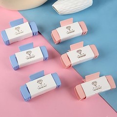 Bridesmaid Hair Claws Bachelorette 4.1 Inch Square Hair Clips Set of Dusty Blue