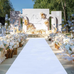 Extra Thick White Carpet Runner for Party, 33 Feet White Aisle Runner for Weddin