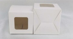 200x Clear Window White Paper Packing Box Cupcake Macaroon Candle Gift Favor Box