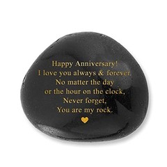 Happy Anniversary Decorative Stones Rock – Heartwarming You are My Rock