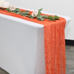 YCC Linens – 35 in. x 10 ft. Gauze Cheesecloth Table Runners for Weddings