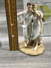 Weddingstar Wedding Cake Topper Bride & Groom On Beach Porcelain New