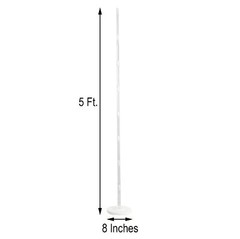 2 WHITE 5 ft Balloon Columns Stand Kit Set Party Wedding Decorations Supplies