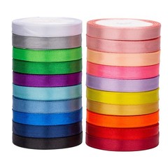 LIUYAXI 3/8 Inch Satin Ribbon Set – 20 Rolls Rainbow 2/5″X100Yards,