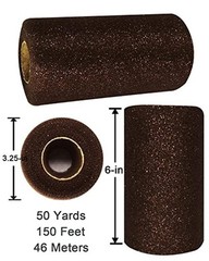 Brown Glitter Tulle Fabric Rolls, 6″ by 50 Yards, 150 ft, Brown