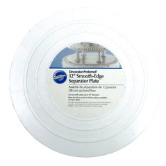 New Wilton 12″ Circle Smooth Edge Plate Seperator for Cake Layers One Circle NWT