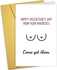 Naughty Valentines Day Card for Boyfriend Husband Fiance Him, Adult Humor Val…