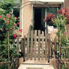 Large Garden Arch Metal Archway Gate Rose Vine Plants Climbing Trellis Rustproof